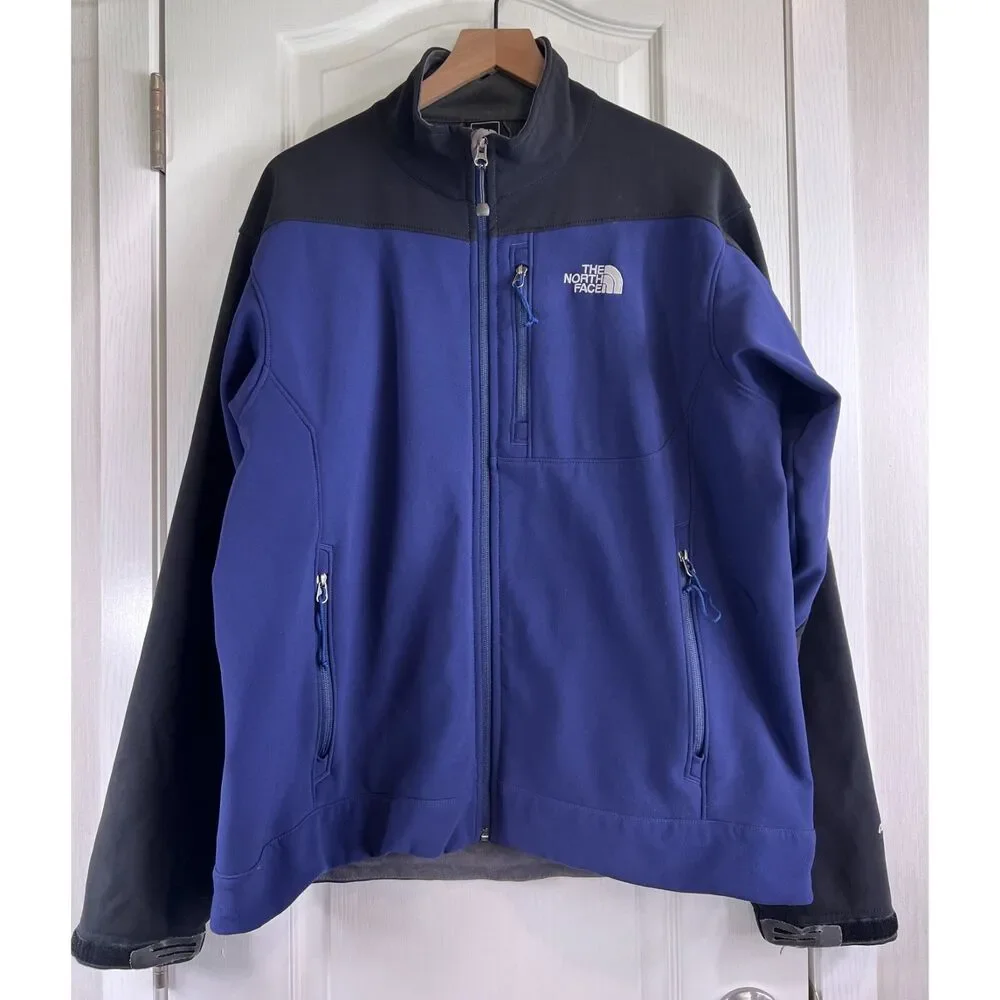 The North Face Men's Apex Soft Shell Jacket Blue Black Size L